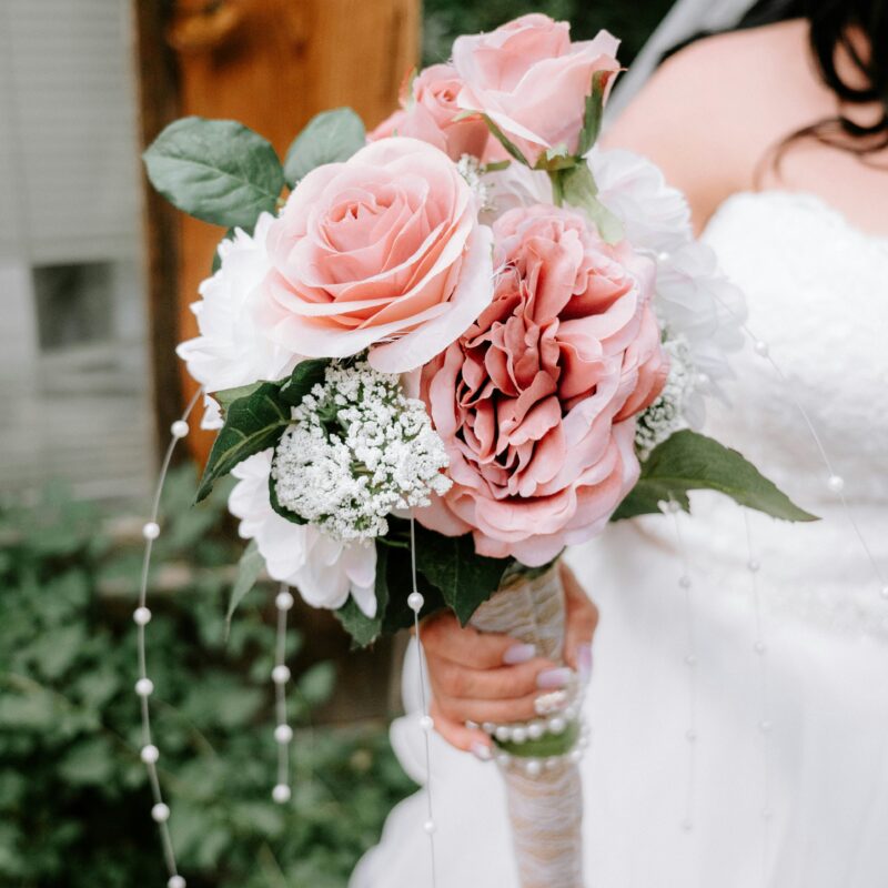 Ramo de novia rosa